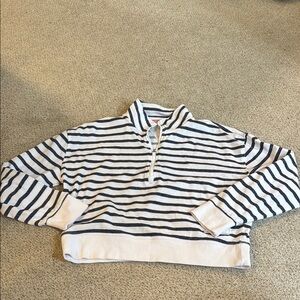 Tommy Hilfiger Sport Blue and White Striped Pullover Sweater‎ Size Small